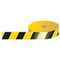 Cordoning ribbon 75mm x 100m black/yellow - reinforced